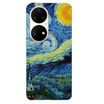 Husa Huawei P50 Pro, Silicon Premium, Van Gogh - Starry Night